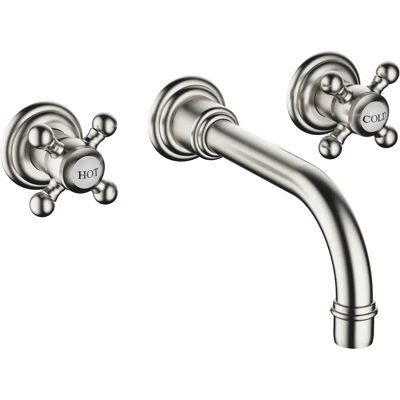 Dornbracht Madison Grifo de lavabo de pared - Acabado platino cepillado, 190mm Dornbracht Madison Grifo de lavabo de pared - Acabado platino cepillado, 190mm
