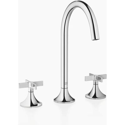 Dornbracht VAIA Miscelatore lavabo a tre fori - Maniglia a forma di croce, 168 mm Dornbracht VAIA Miscelatore lavabo a tre fori - Maniglia a forma di croce, 168 mm