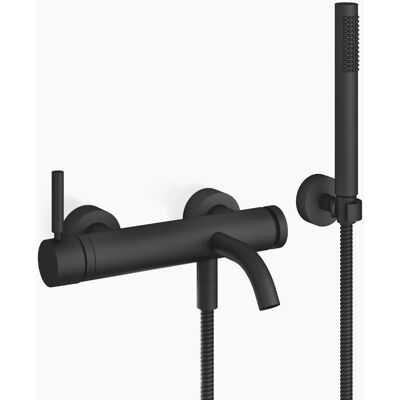 Dornbracht Meta Wand-Einhandbatterie mit Duschset - Schwarz Matt Dornbracht Meta Wand-Einhandbatterie mit Duschset - Schwarz Matt