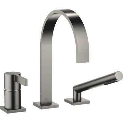 Mezclador de bañera Dornbracht Plata Oscura - 3 orificios, Proyección 220mm Mezclador de bañera Dornbracht Plata Oscura - 3 orificios, Proyección 220mm