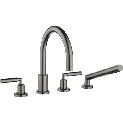 Dornbracht Tara Miscelatore vasca a quattro fori - Platino scuro opaco - Proiezione 220 mm Dornbracht Tara Miscelatore vasca a quattro fori - Platino scuro opaco - Proiezione 220 mm