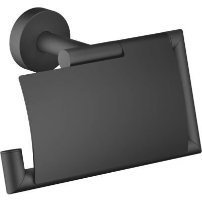 Portarolo carta Dornbracht con coperchio - Nero opaco - 83510979-33 Portarolo carta Dornbracht con coperchio - Nero opaco - 83510979-33