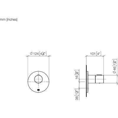 Dornbracht xTOOL UP-Thermostato - 3/4" Platino cepillado - Termostato Dornbracht xTOOL UP-Thermostato - 3/4" Platino cepillado - Termostato