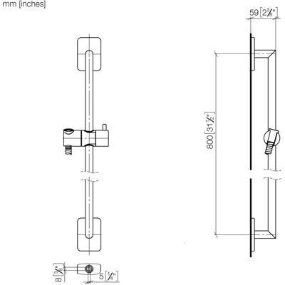 Set doccia Dornbracht Lulu - 800mm, Raccordo 3/8", Cromato Set doccia Dornbracht Lulu - 800mm, Raccordo 3/8", Cromato