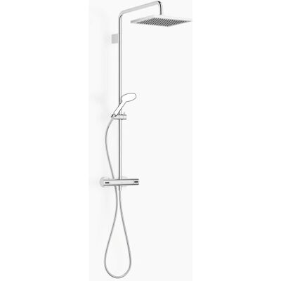 Dornbracht Chrom Showerpipe mit Thermostat - 450mm Standbrause, 300x240mm Regenkopf Dornbracht Chrom Showerpipe mit Thermostat - 450mm Standbrause, 300x240mm Regenkopf