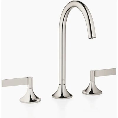 Dornbracht VAIA Grifo de lavabo de tres orificios, 168 mm, Platino Dornbracht VAIA Grifo de lavabo de tres orificios, 168 mm, Platino