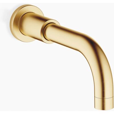 Caño de bañera Dornbracht Tara para montaje en pared - Latón cepillado Caño de bañera Dornbracht Tara para montaje en pared - Latón cepillado