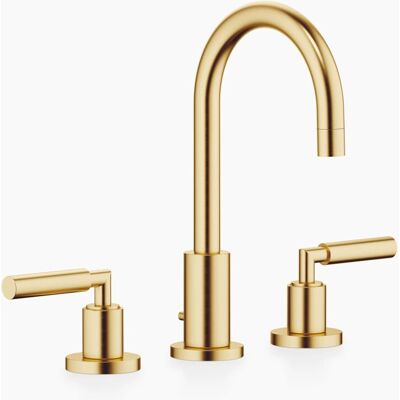 Dornbracht Tara Miscelatore - Miscelatore lavabo a tre fori, ottone spazzolato Dornbracht Tara Miscelatore - Miscelatore lavabo a tre fori, ottone spazzolato