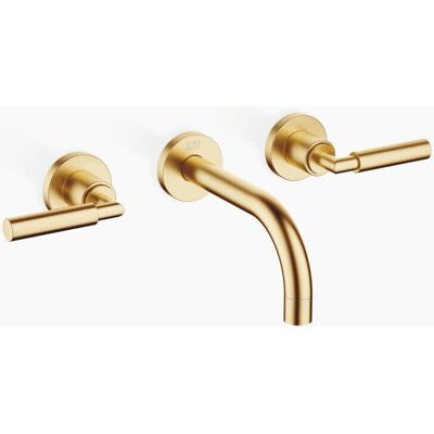 Mezclador de lavabo de pared DORNBRACHT Tara - Proyección 160 mm - Latón cepillado - Montaje en pared Mezclador de lavabo de pared DORNBRACHT Tara - Proyección 160 mm - Latón cepillado - Montaje en pared