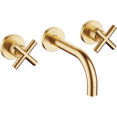 Dornbracht Tara Miscelatore a parete per lavabo - Ottone spazzolato Dornbracht Tara Miscelatore a parete per lavabo - Ottone spazzolato