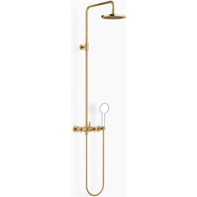Dornbracht Tara Showerpipe - Ottone spazzolato, 420mm proiezione, senza doccia a mano Dornbracht Tara Showerpipe - Ottone spazzolato, 420mm proiezione, senza doccia a mano