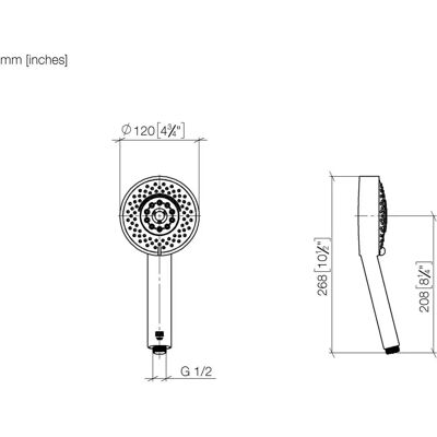 Dornbracht Doccia a Mano Nera Opaca Regolabile a Quattro Vie - Hand Shower Dornbracht Doccia a Mano Nera Opaca Regolabile a Quattro Vie - Hand Shower