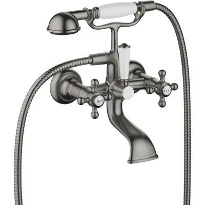 Dornbracht Madison Wandmontierte Badewannenarmatur - 160mm Ausladung - Dunkel Platin Dornbracht Madison Wandmontierte Badewannenarmatur - 160mm Ausladung - Dunkel Platin