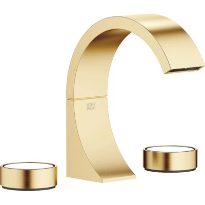 Dornbracht CYO Grifería para lavabo de tres orificios - Latón cepillado - 20710811-28 Dornbracht CYO Grifería para lavabo de tres orificios - Latón cepillado - 20710811-28