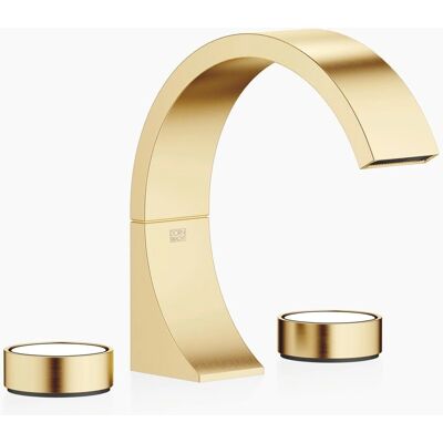 Dornbracht CYO Grifo de lavabo de tres orificios - Latón cepillado - Alcance 167mm Dornbracht CYO Grifo de lavabo de tres orificios - Latón cepillado - Alcance 167mm