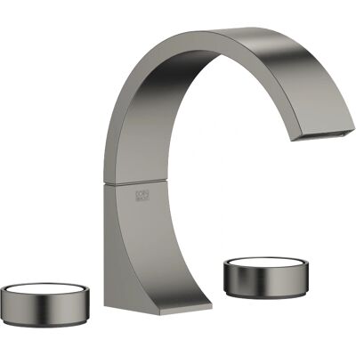 Dornbracht CYO Grifo de lavabo de tres agujeros - Dark Platinum mate - Proyección 167 mm Dornbracht CYO Grifo de lavabo de tres agujeros - Dark Platinum mate - Proyección 167 mm