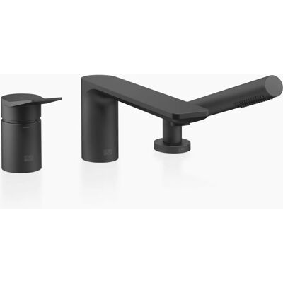 DORNBRACHT Lissé Mezclador de bañera - Chorro redondo enriquecido con aire - Desviador automático - Negro mate DORNBRACHT Lissé Mezclador de bañera - Chorro redondo enriquecido con aire - Desviador automático - Negro mate