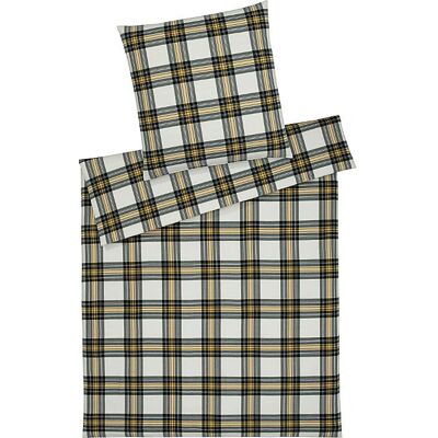 Elegante Westminster gold Bettwäsche - Flanell, Karo, Reißverschluss Elegante Westminster gold Bettwäsche - Flanell, Karo, Reißverschluss