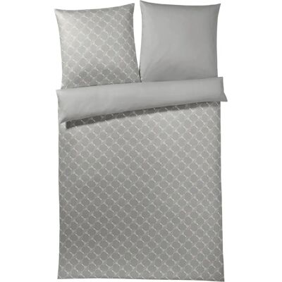 Joop! Beigefarbene Baumwollbettwäsche - Doppelbett mit Kornblumenmuster Joop! Beigefarbene Baumwollbettwäsche - Doppelbett mit Kornblumenmuster