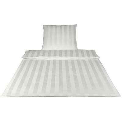 Elegante Weiße Damast-Bettwäsche - Bettset Elegante Weiße Damast-Bettwäsche - Bettset