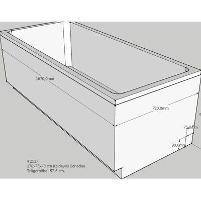 Kaldewei Cono Duo SW11133 - Support de baignoire - Publicité Kaldewei Cono Duo SW11133 - Support de baignoire - Publicité