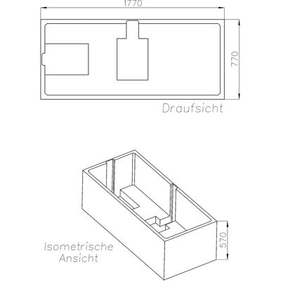 Villeroy & Boch Support Duo 180x80cm - Badewannenstütze Villeroy & Boch Support Duo 180x80cm - Badewannenstütze