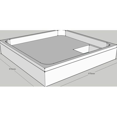 Schedel Duschwannenträger - Shower tray support - 100x100cm - 17cm Höhe - Duschwanne Schedel Duschwannenträger - Shower tray support - 100x100cm - 17cm Höhe - Duschwanne
