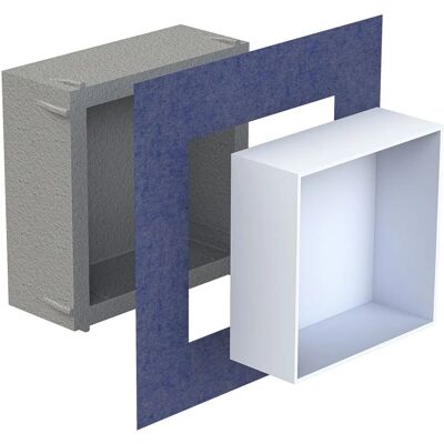 Schedel 30x30x12cm Weiß Rahmenerweiterter Nischeneinsatz - Nischen Einsatz Schedel 30x30x12cm Weiß Rahmenerweiterter Nischeneinsatz - Nischen Einsatz