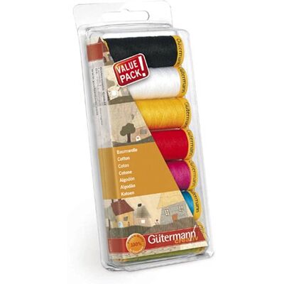 Fil à coudre polyester Gutermann - 100m - Couleurs assorties - Publicité Fil à coudre polyester Gutermann - 100m - Couleurs assorties - Publicité