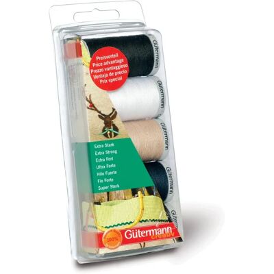 Ensemble de Fil à Coudre Multicolore Gutermann Extra - 100m x 5 Ensemble de Fil à Coudre Multicolore Gutermann Extra - 100m x 5