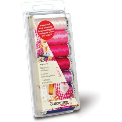 Gutermann Thread Set - Machine Embroidery Rayon - 200m - 7 Spools Gutermann Thread Set - Machine Embroidery Rayon - 200m - 7 Spools