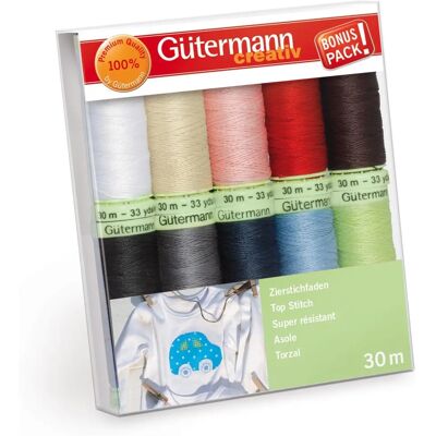 Set di Filo Top Stitch Multicolore - Materiale da Cucito Set di Filo Top Stitch Multicolore - Materiale da Cucito