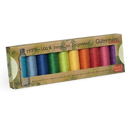 Gütermann 731138-3 - Recyceltes Polyester Nähgarn - Bunte Farben Gütermann 731138-3 - Recyceltes Polyester Nähgarn - Bunte Farben