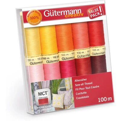 Ensemble de fils à coudre Gütermann créatif - 10 bobines - Sew-all 100m - Publicité Ensemble de fils à coudre Gütermann créatif - 10 bobines - Sew-all 100m - Publicité
