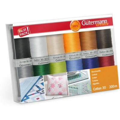 Ensemble de Fil à Broderie Multicolore No 30 Gutermann Ensemble de Fil à Broderie Multicolore No 30 Gutermann