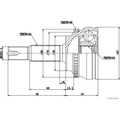 Herth+buss Jakoparts Toyota Corolla Antriebswellengelenk Satz - Gelenksatz Herth+buss Jakoparts Toyota Corolla Antriebswellengelenk Satz - Gelenksatz