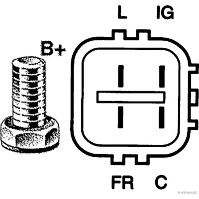 Herth+Buss Jakoparts Generator - 121mm, 14V, 80A, für Suzuki & Mitsubishi Herth+Buss Jakoparts Generator - 121mm, 14V, 80A, für Suzuki & Mitsubishi