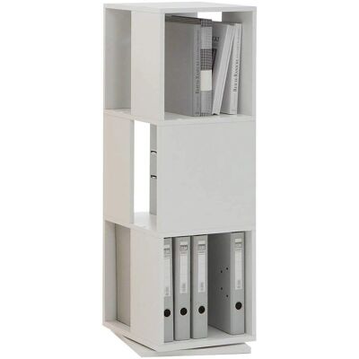 FMD Vit roterande förvaringsskåp - 34x34x108 cm FMD Vit roterande förvaringsskåp - 34x34x108 cm