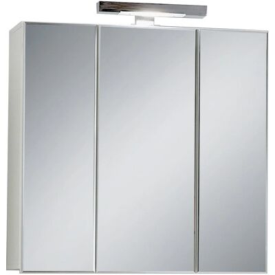 Armoire Miroir ZAMORA 3 Blanc avec Éclairage - Publicité Armoire Miroir ZAMORA 3 Blanc avec Éclairage - Publicité
