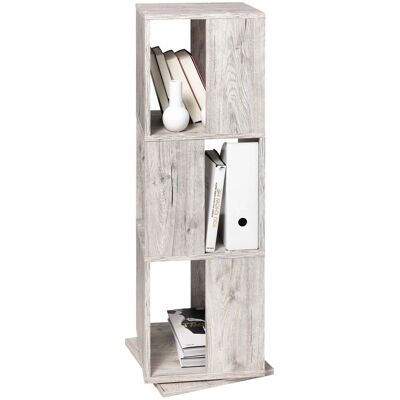 FMD Storage Shelf - Sand Oak - Rotatable - 3 Shelves FMD Storage Shelf - Sand Oak - Rotatable - 3 Shelves