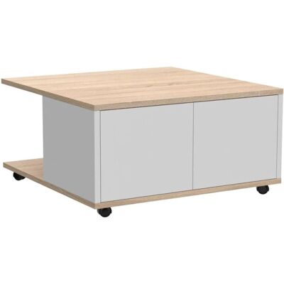 VidaXL Twin Couchtisch Weiß und Eiche - Beistelltisch VidaXL Twin Couchtisch Weiß und Eiche - Beistelltisch