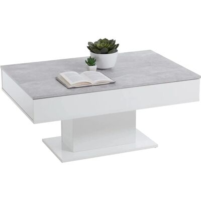 VidaXL FMD Couchtisch Avola Beton Grau Weiß - Couchtisch VidaXL FMD Couchtisch Avola Beton Grau Weiß - Couchtisch