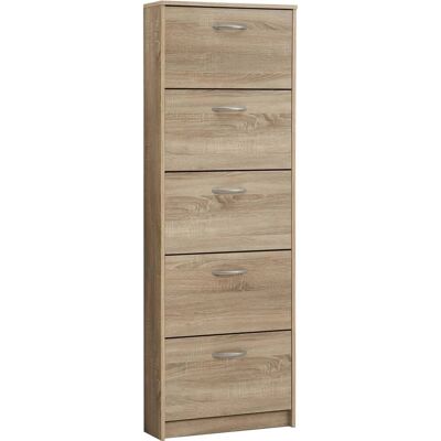 FMD Step 5 Schuhschrank - 5 Fächer, Braun FMD Step 5 Schuhschrank - 5 Fächer, Braun