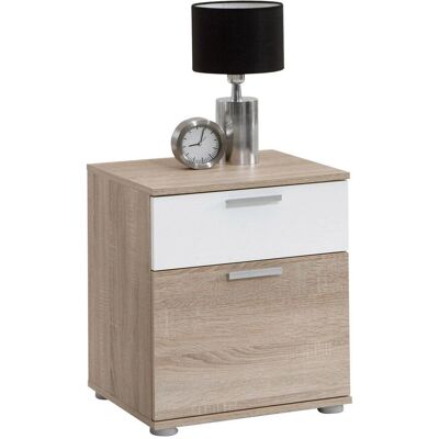 FMD Nachttisch - 45x53x38 cm - Weiß, 2 Schubladen FMD Nachttisch - 45x53x38 cm - Weiß, 2 Schubladen