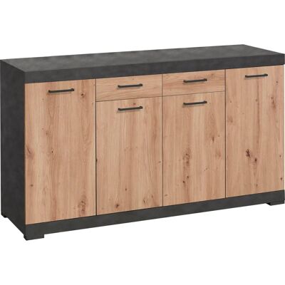 FMD Bristol Sideboard - Braun, 160x89,9x49,9 cm - Hochwertiger Schrank FMD Bristol Sideboard - Braun, 160x89,9x49,9 cm - Hochwertiger Schrank