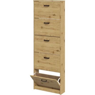 FMD Step 5 Beigefarbener Artisan Eichen-Schuhschrank - Schuhaufbewahrung FMD Step 5 Beigefarbener Artisan Eichen-Schuhschrank - Schuhaufbewahrung