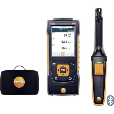 Testo 0563 4405 440 Sæt CO2-detektor - Bluetooth, Stor Skærm Testo 0563 4405 440 Sæt CO2-detektor - Bluetooth, Stor Skærm