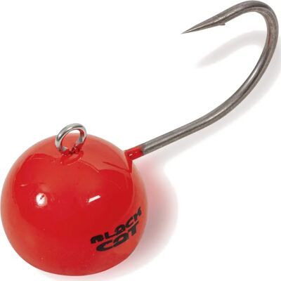 Black Cat Fire Ball Jig Head Rojo 120 g - Cabeza de plomo Black Cat Fire Ball Jig Head Rojo 120 g - Cabeza de plomo