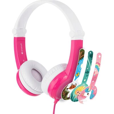 Casque BuddyPhones Connect - Rose - Durable et Confortable pour Enfants - Publicité Casque BuddyPhones Connect - Rose - Durable et Confortable pour Enfants - Publicité