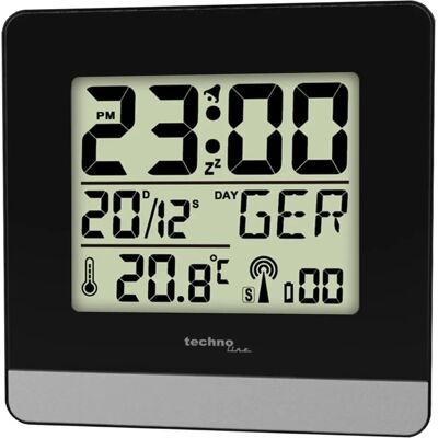 Technoline WT260 Wecker - Zwart, Zilver - Radio-gestuurd, Temperatuur Technoline WT260 Wecker - Zwart, Zilver - Radio-gestuurd, Temperatuur